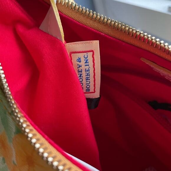 Dooney and Bourke Yellow Floral Petunia Shoulder Bucket Bag NWT Y2K Boho Retro - Picture 11 of 16